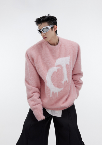 "ArguE CulturE" Mohair Loose Silhouette Sweater