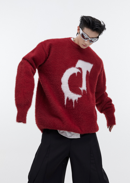 "ArguE CulturE" Mohair Loose Silhouette Sweater