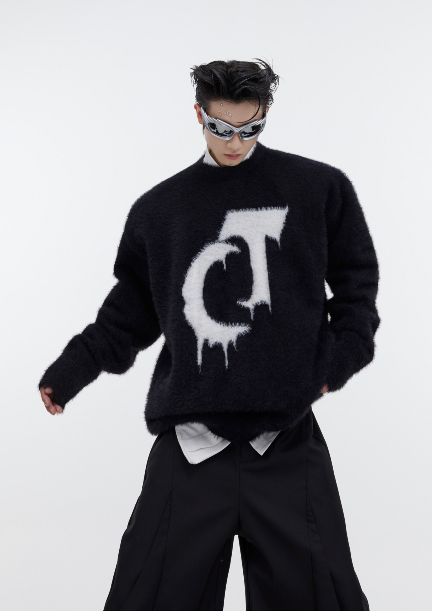 "ArguE CulturE" Mohair Loose Silhouette Sweater