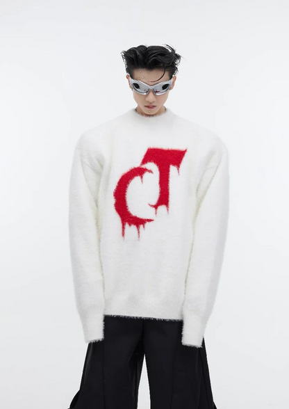 "ArguE CulturE" Mohair Loose Silhouette Sweater