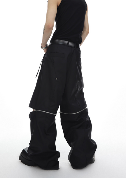 "ArguE CulturE" Detachable Wide-Leg Pants