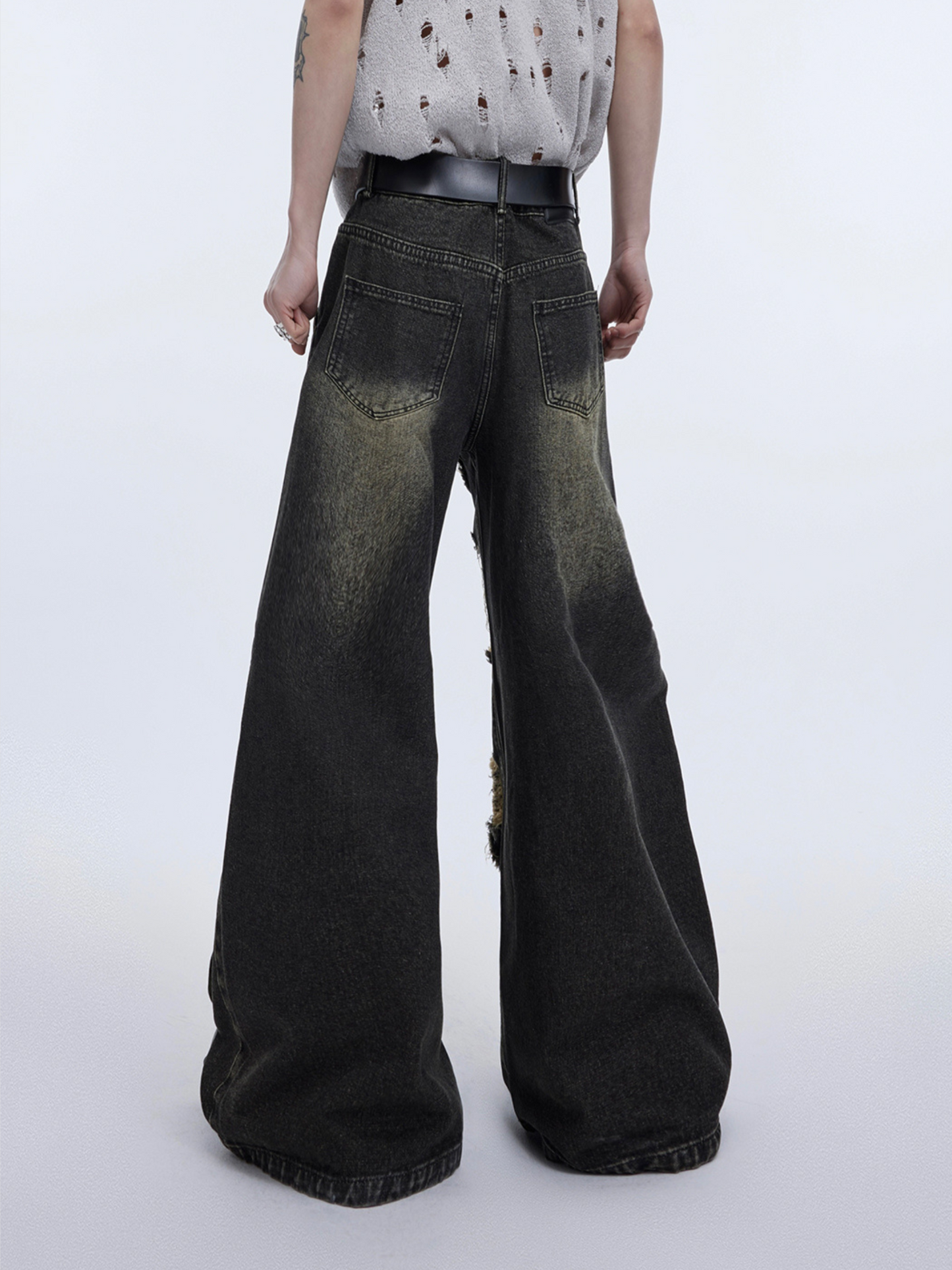 "ArguE CulturE" Retro Distressed Heavy Tasseled Jeans