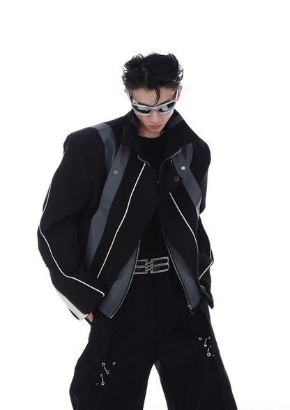 "ArguE CulturE" Deconstructed Splicing Shoulder Jacket