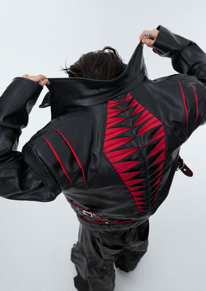 "ArguE CulturE" Deconstructed Spine Pleated Design Jacket