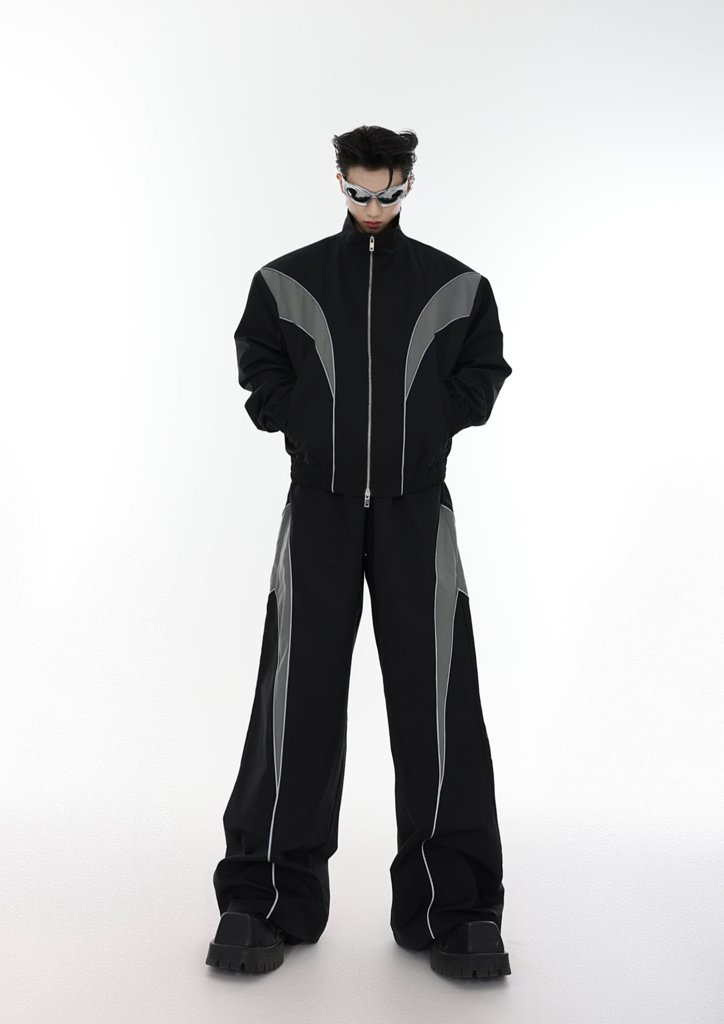 "ArguE CulturE" Deconstructed Reflective Splicing Suit