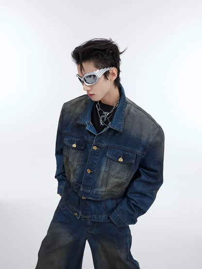 "ArguE CulturE" Double-Layer Retro Denim Suit