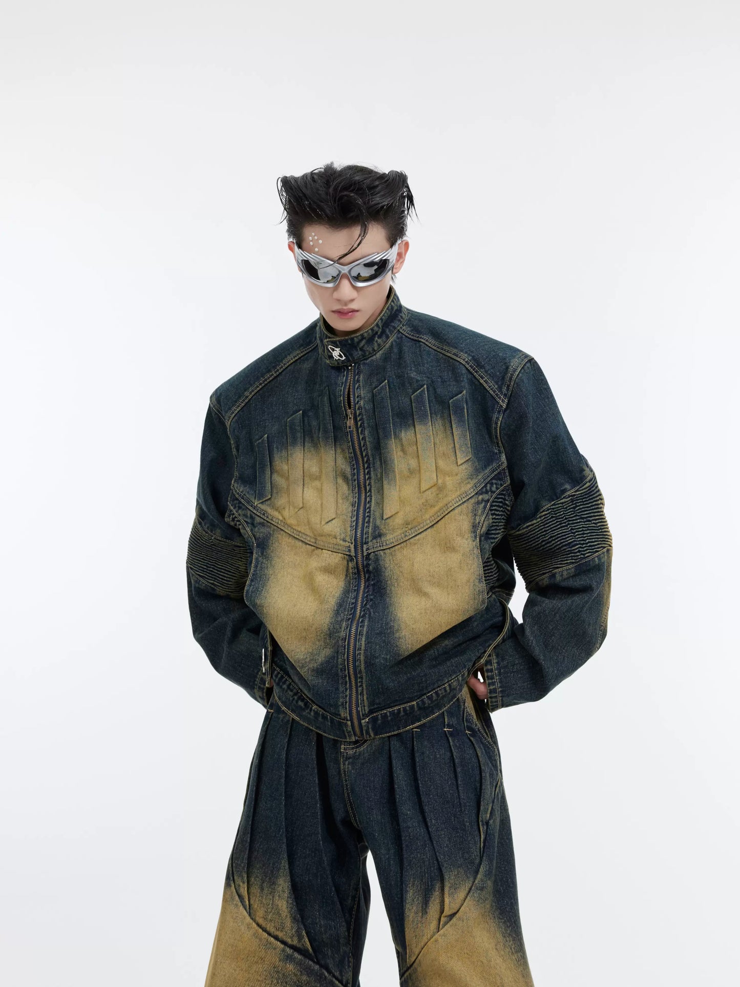 "ArguE CulturE" Distressed Deconstruction Denim Suit