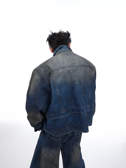 "ArguE CulturE" Double-Layer Retro Denim Suit