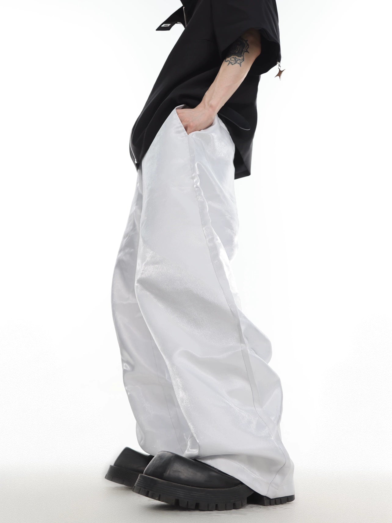 "ArguE CulturE" Liquid Advanced Light Drape Loose Pants