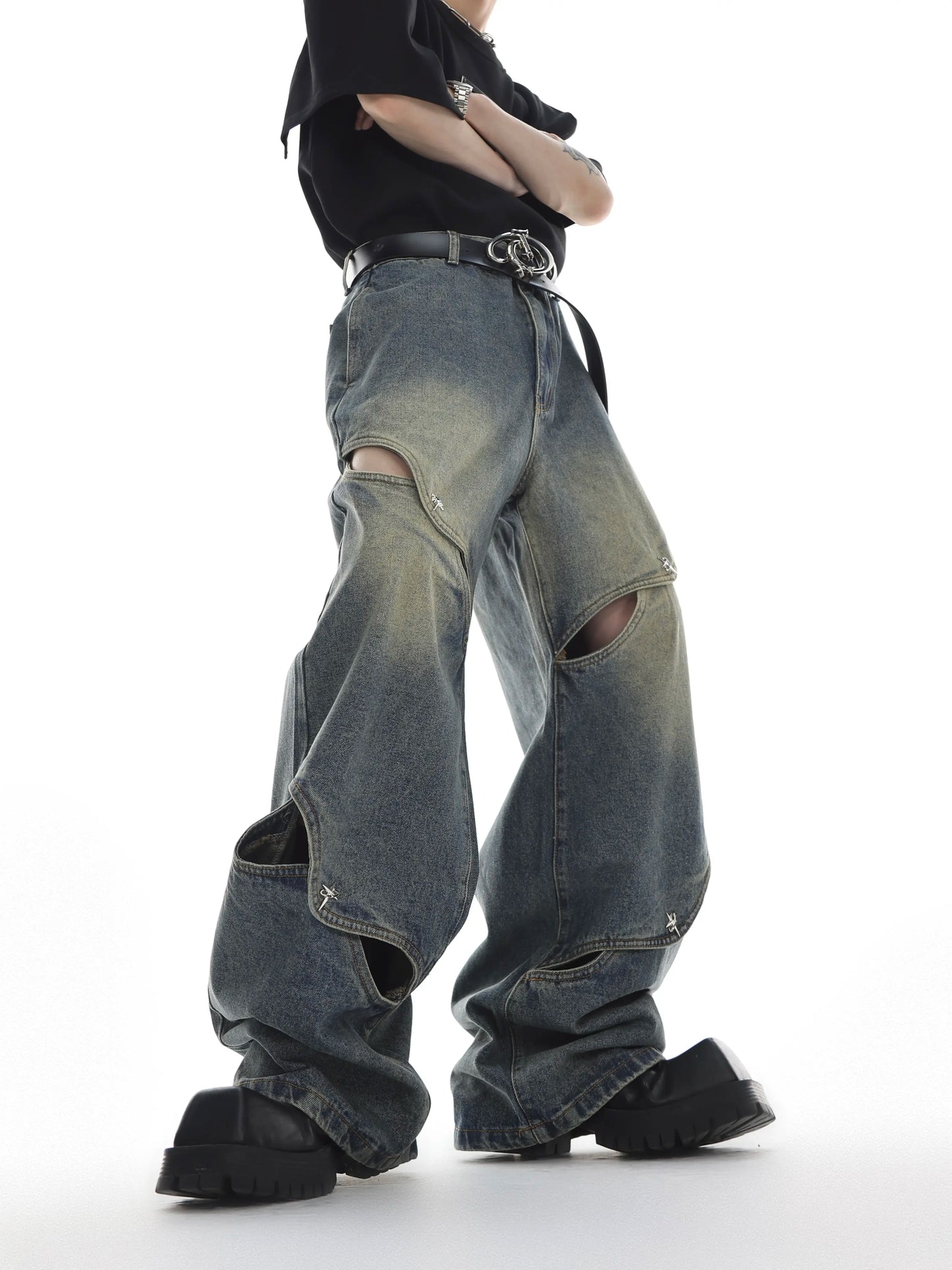 "ArguE CulturE" Loose Cut's Wide Leg Jeans