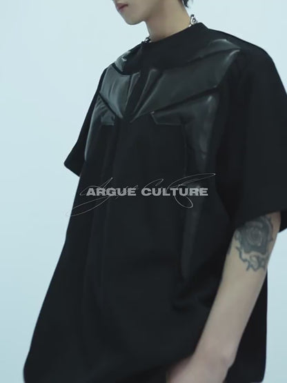 "ArguE CulturE" PU Armor Padded Shoulder Tees