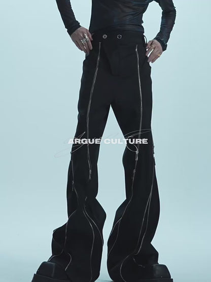 "ArguE CulturE" Deconstructed Zipper Flare Pants