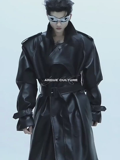 "ArguE CulturE" Split Padded Windbreaker Long Knee Coat